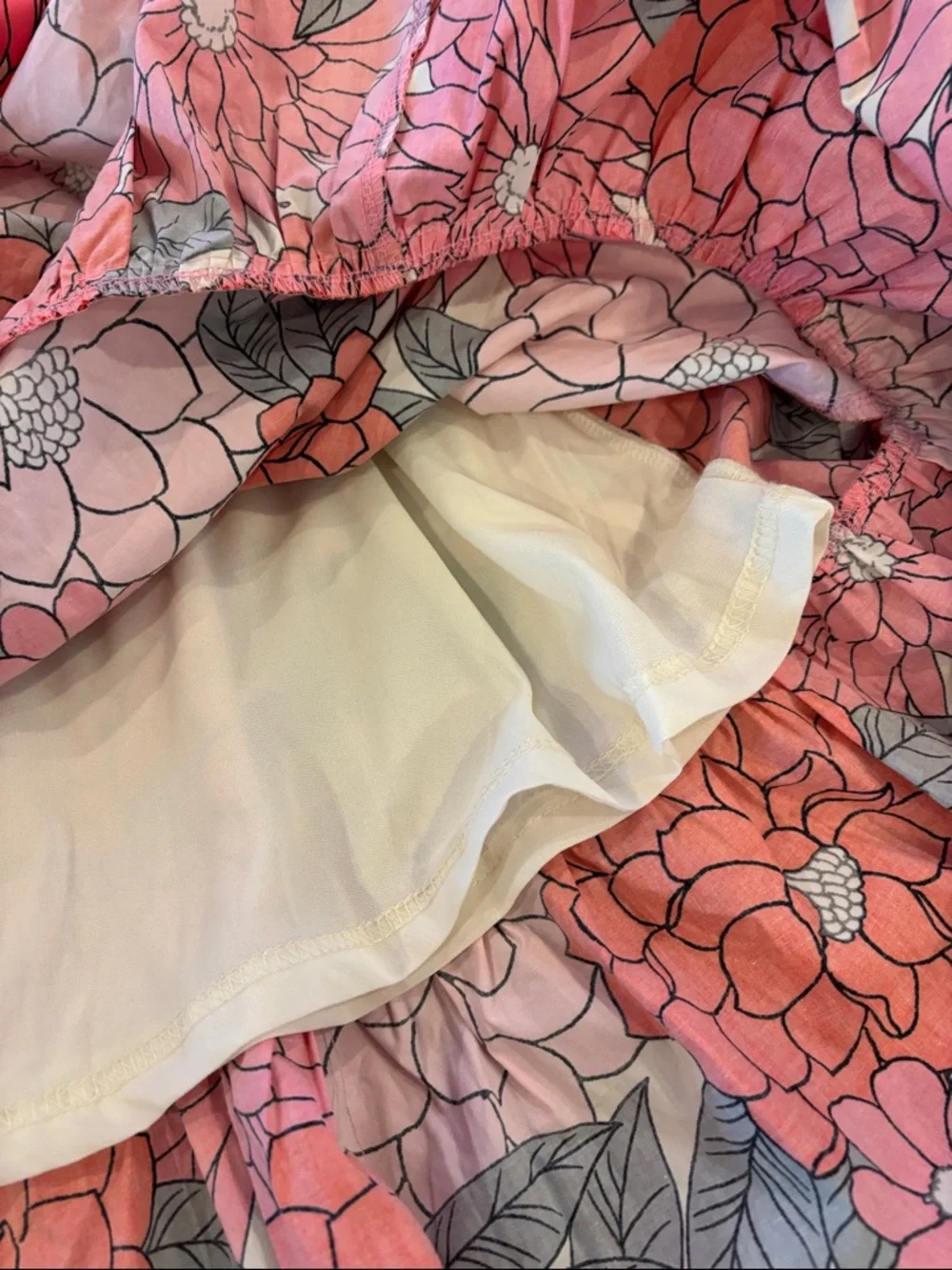 Listicle Boutique Pink Floral Puff Sleeve Square Neck Sundress Dress Medium NWT - Picture 7 of 10